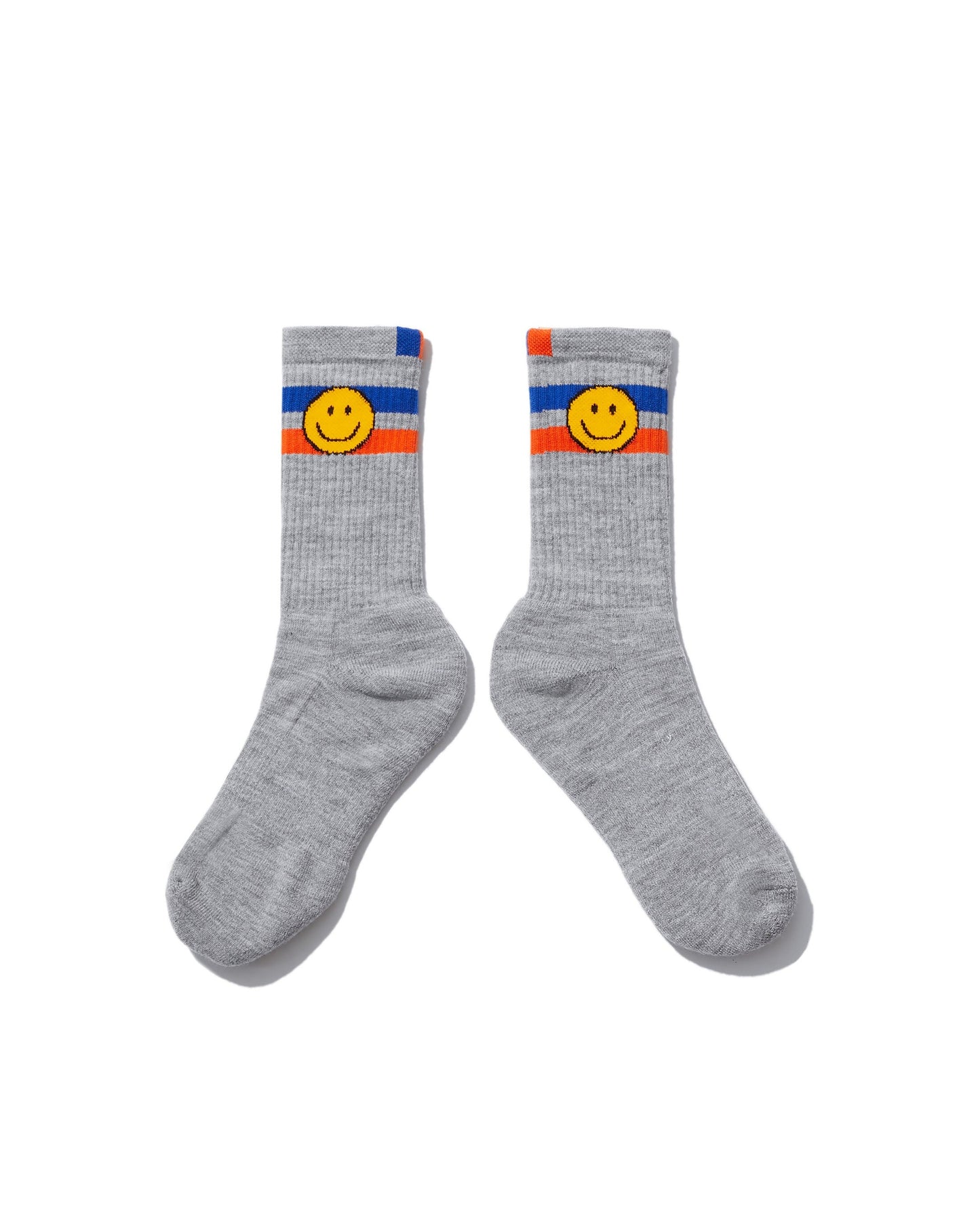 The Women's Ribbed Smile Sock - Heather Grey