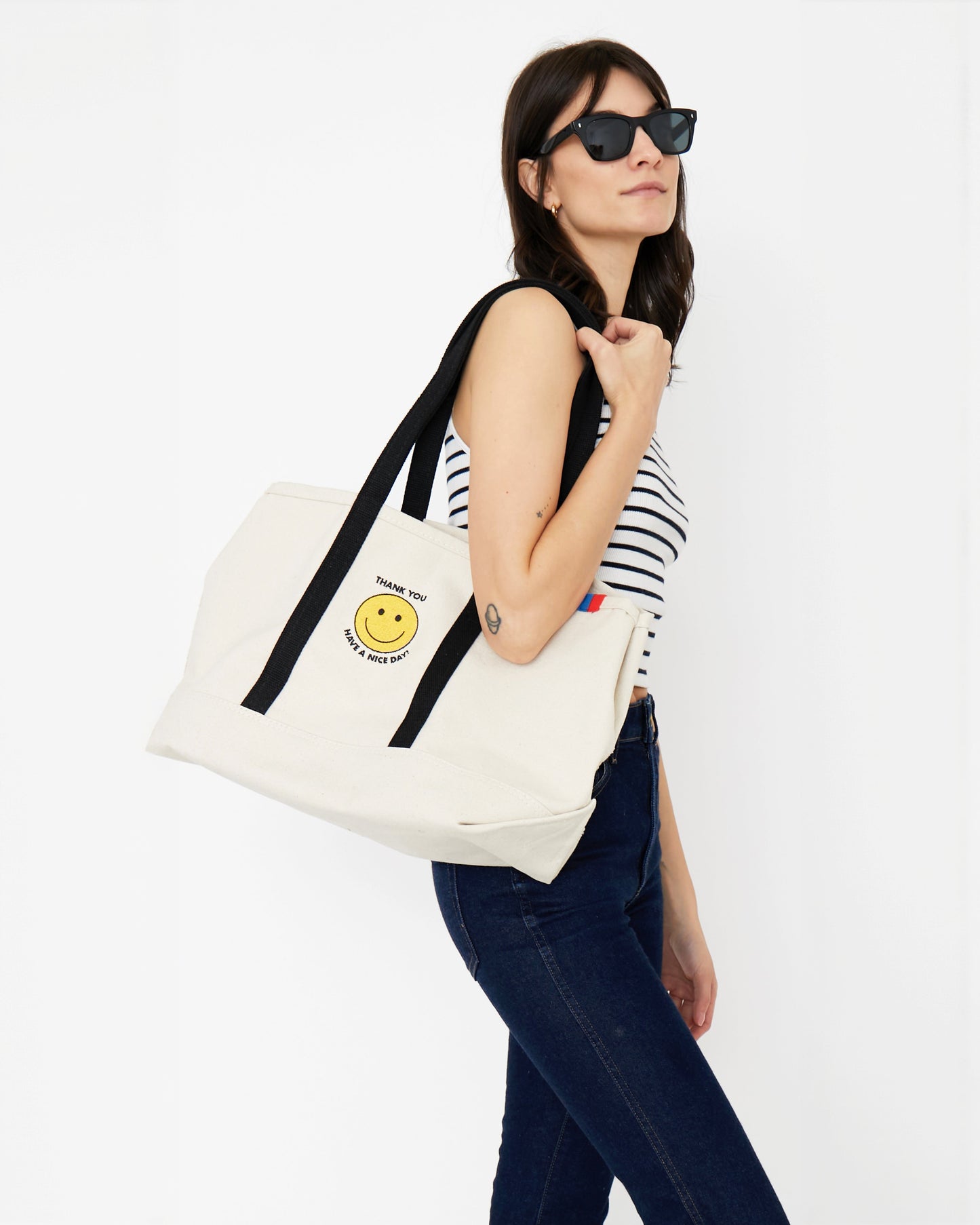 The Embroidered Take Out Medium Tote - Canvas