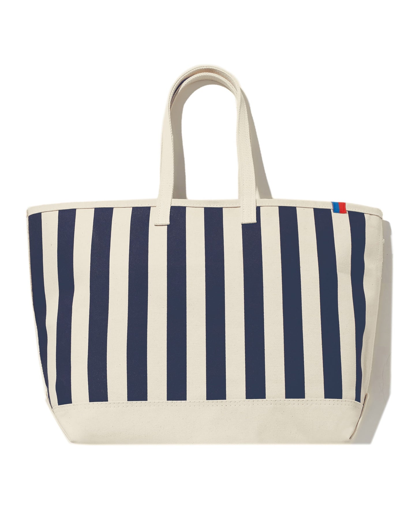 The Over the Shoulder All Over Striped Tote - Canvas/Navy