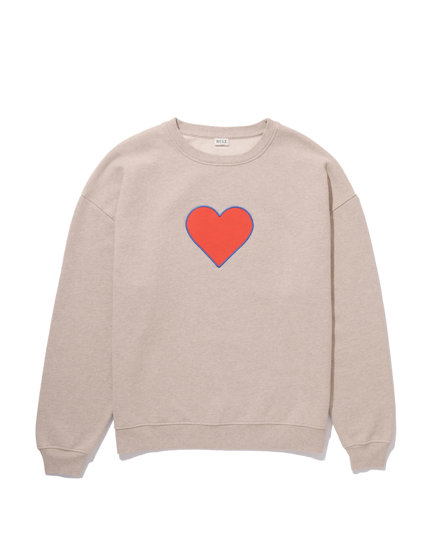 The Oversized Heart Sweatshirt - Oatmeal Heather