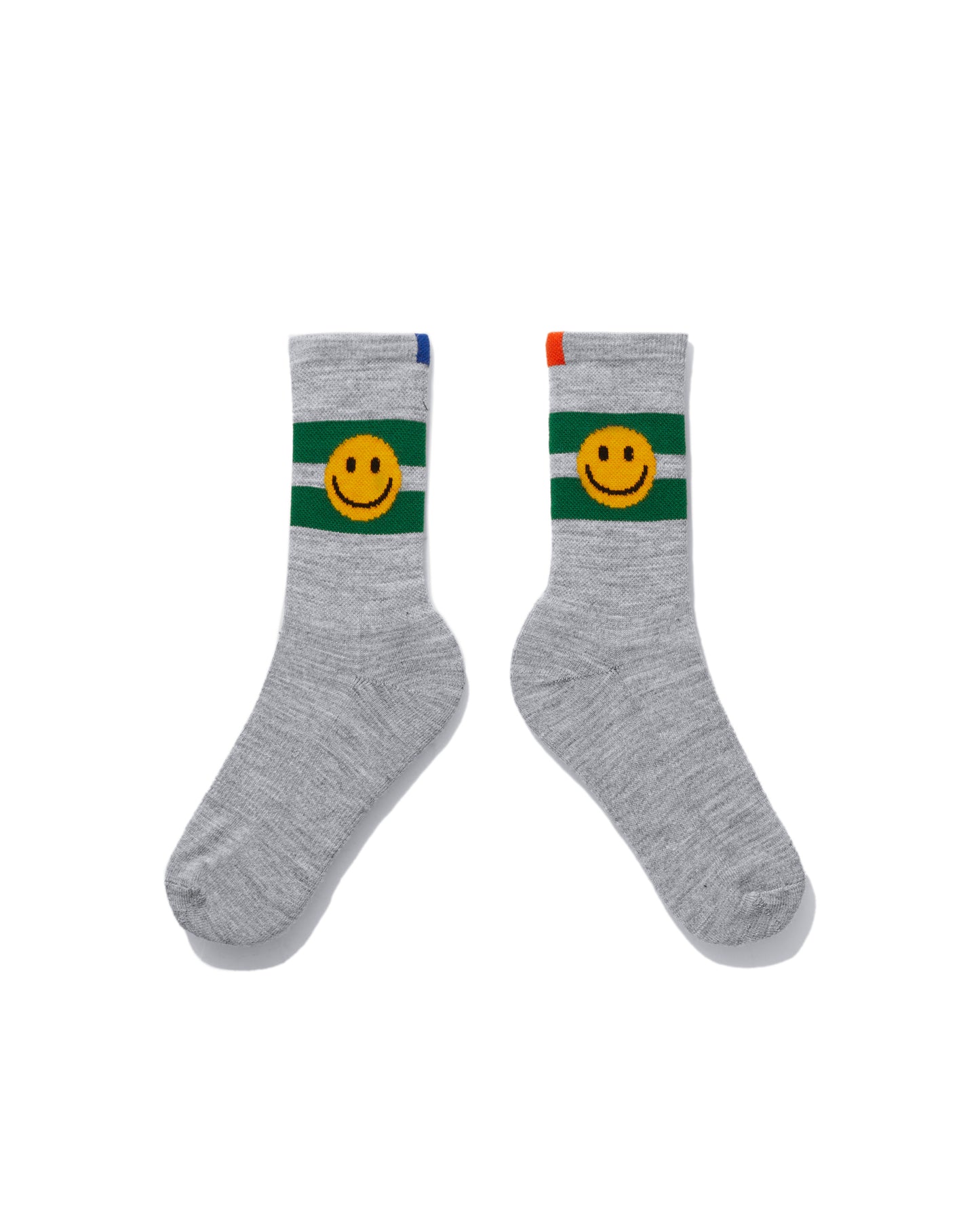 The Women's Smile Sock - Heather Grey/Green