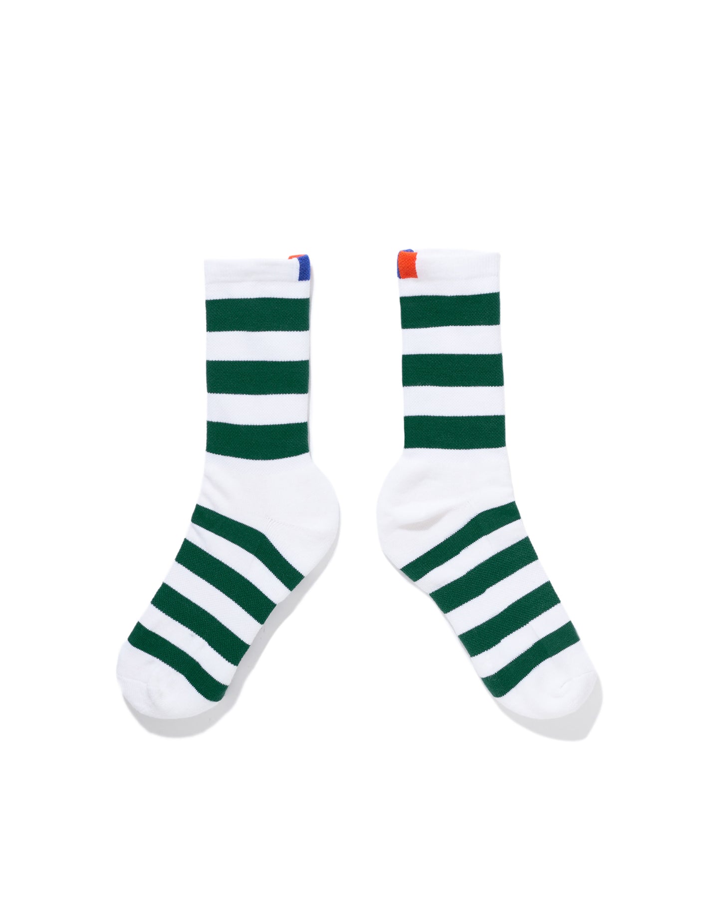 The Women's Striped Sock - White/Green
