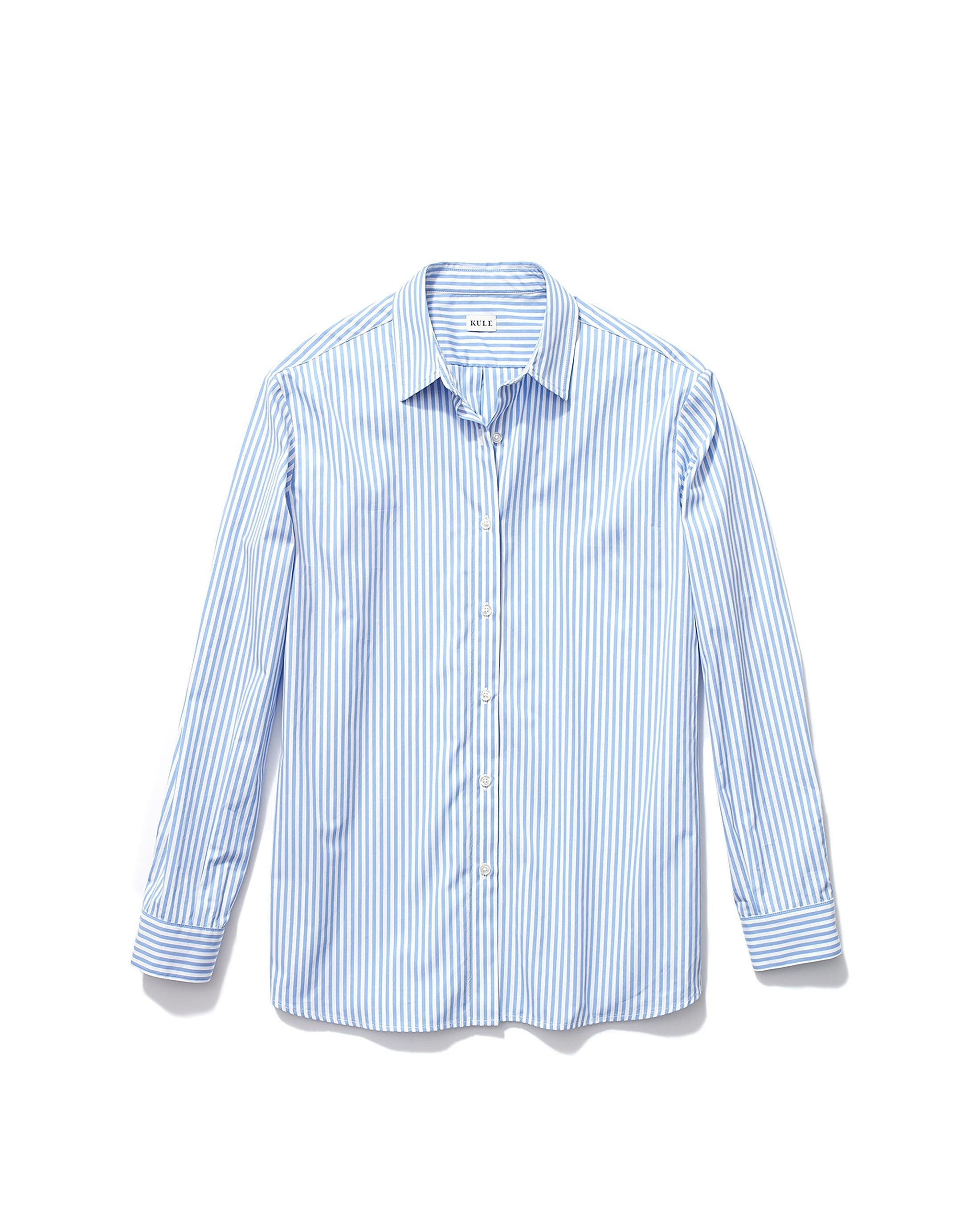 The Hutton Oversized Shirt - White/Sky