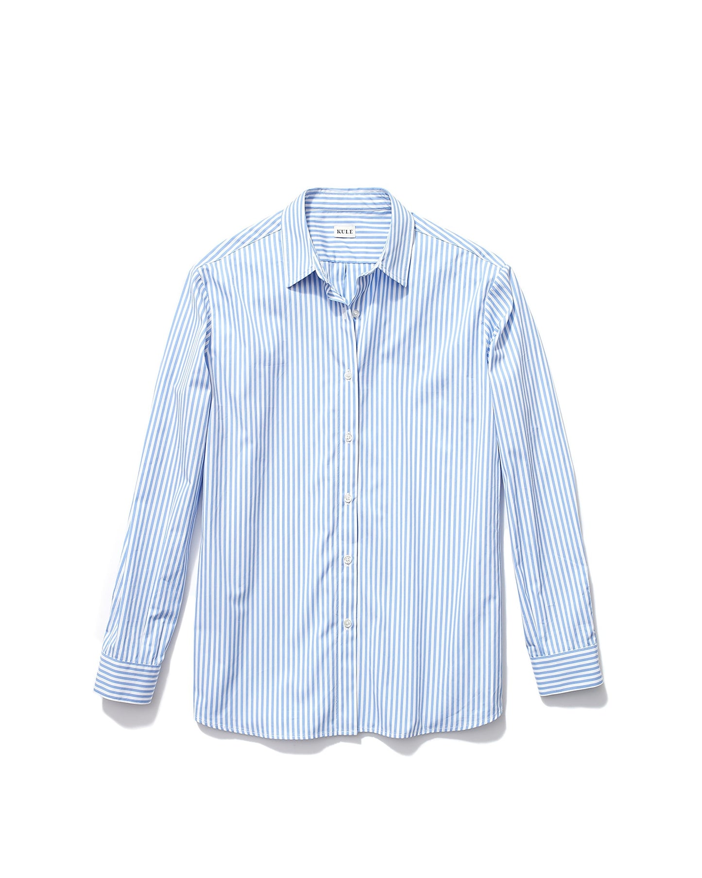 The Hutton Oversized Shirt - White/Sky