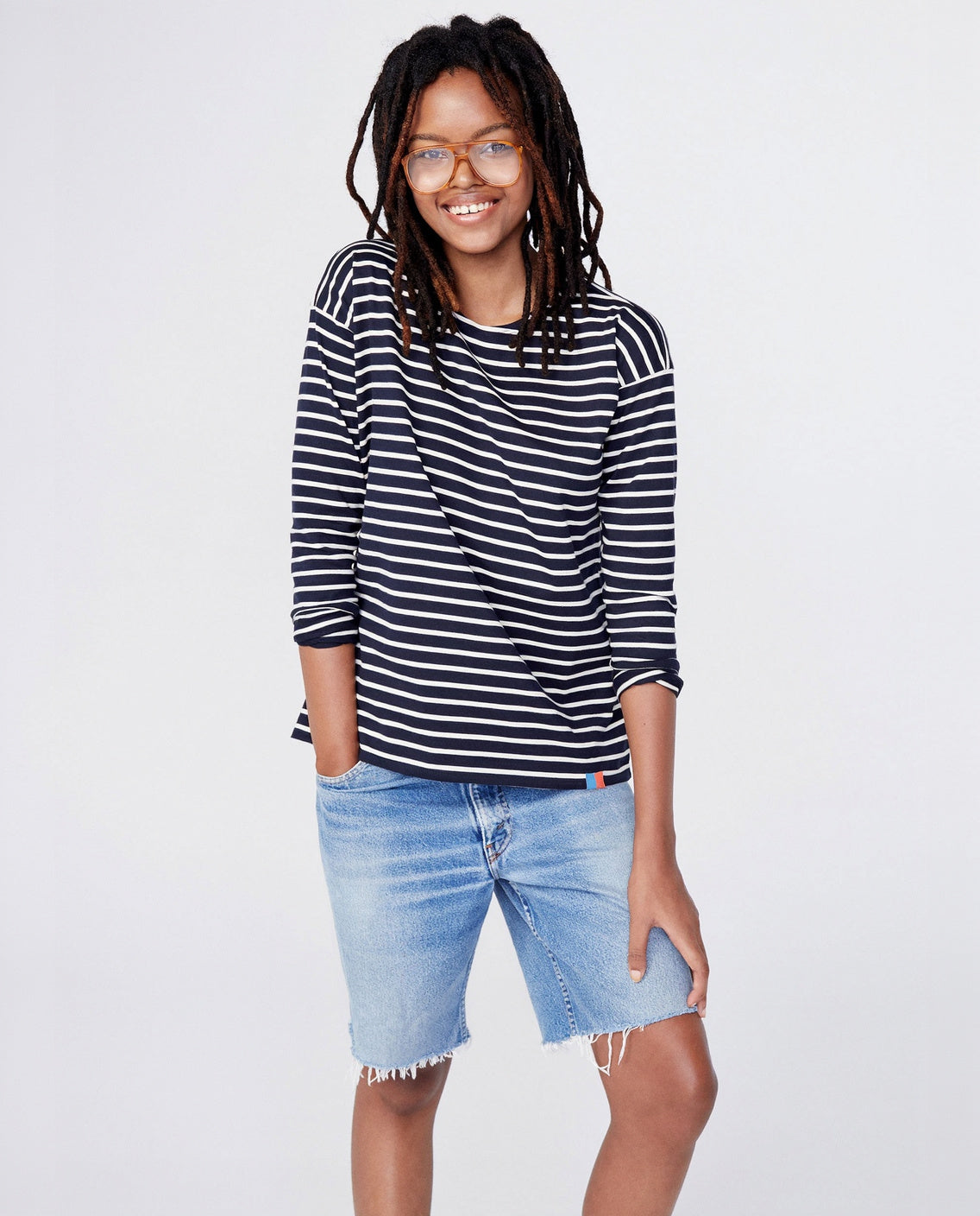 The Boyfriend - Navy/Cream