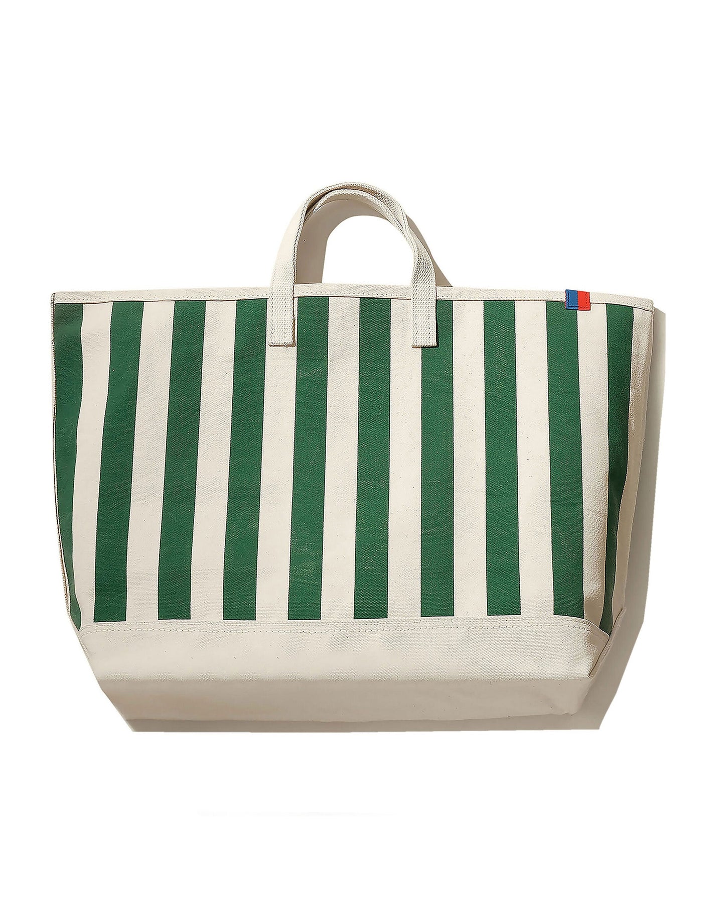 The All Over Striped Tote - Canvas/Green