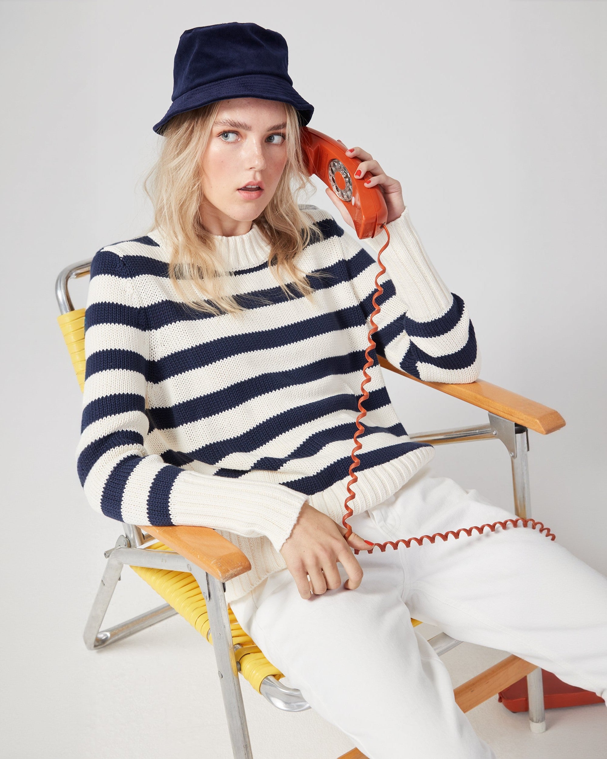 The Tatum - Cream/Navy