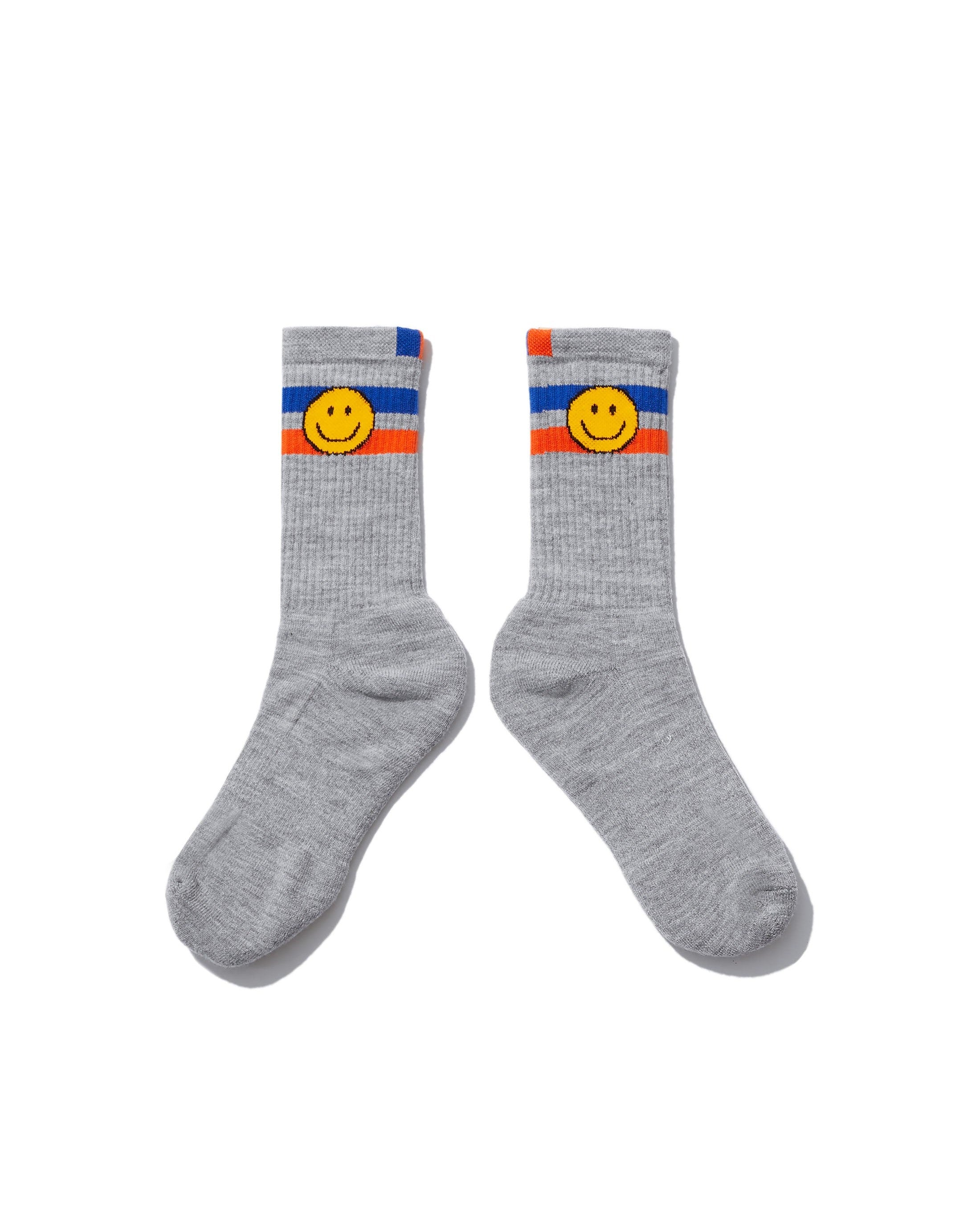 The Women's Ribbed Smile Sock - Heather Grey