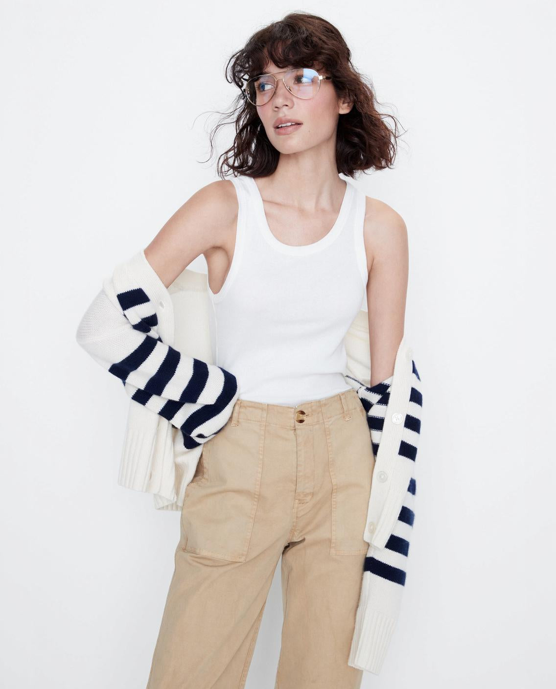 The Ribbed Lenny - White