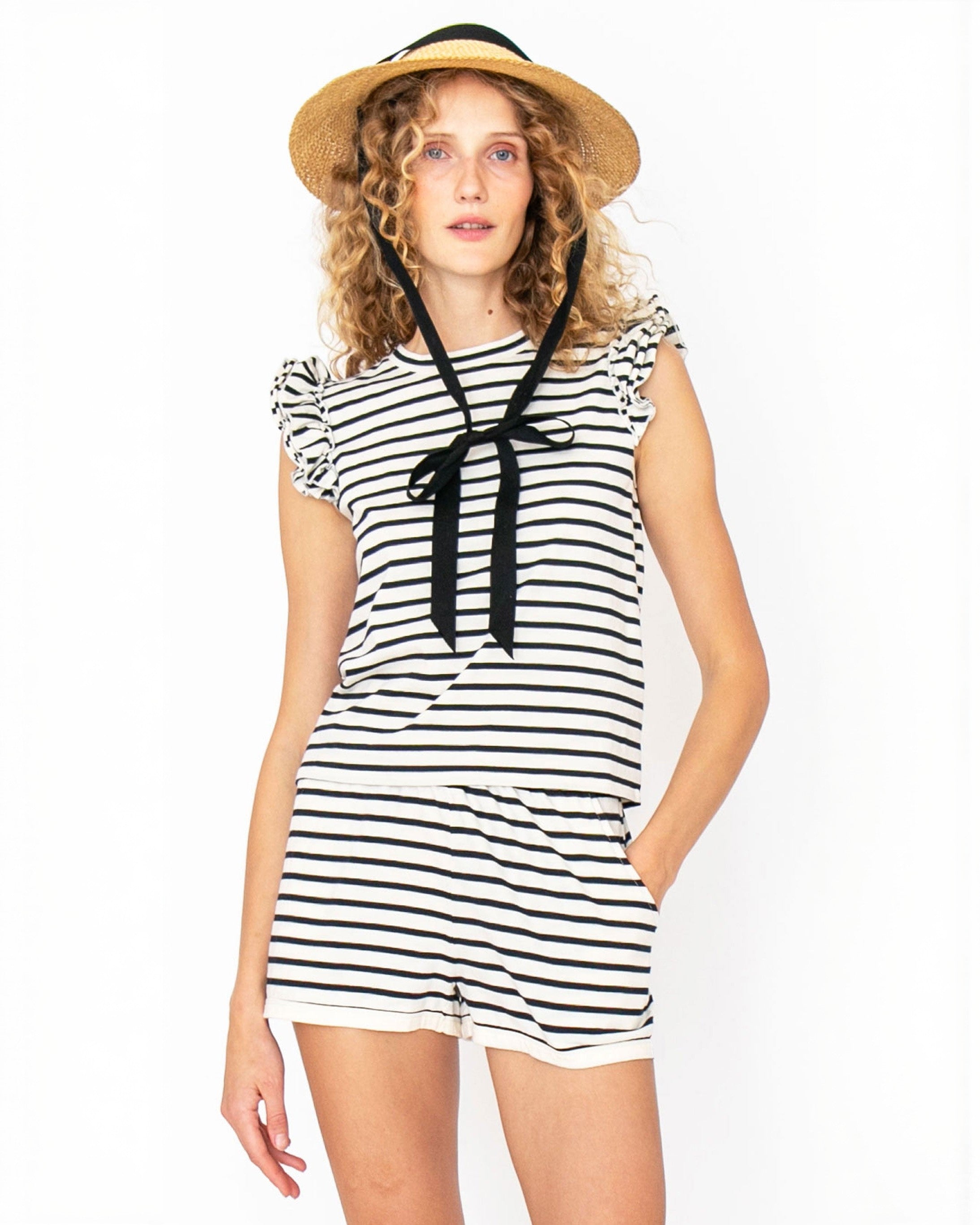 The Kiki - Cream/Navy