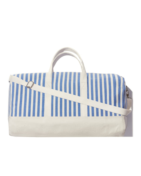 The All Over Striped Duffle Bag - Royal Blue/Canvas Mini Stripe