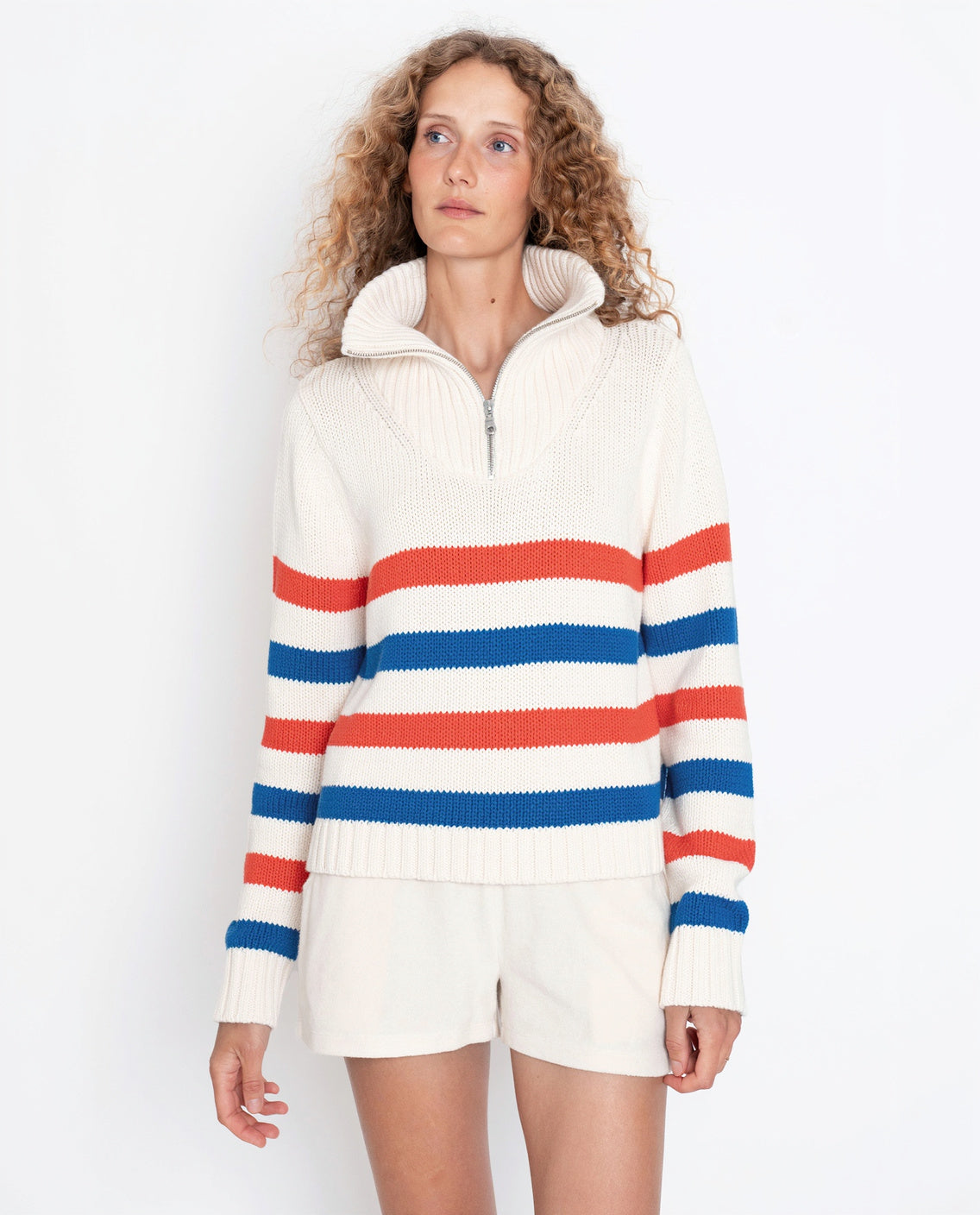 The Matey - Cream/True Blue/Poppy