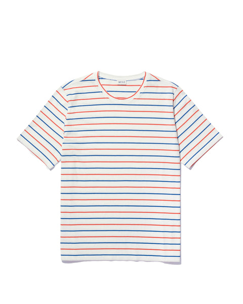 The Modern - White/Blue/Poppy Pinstripe