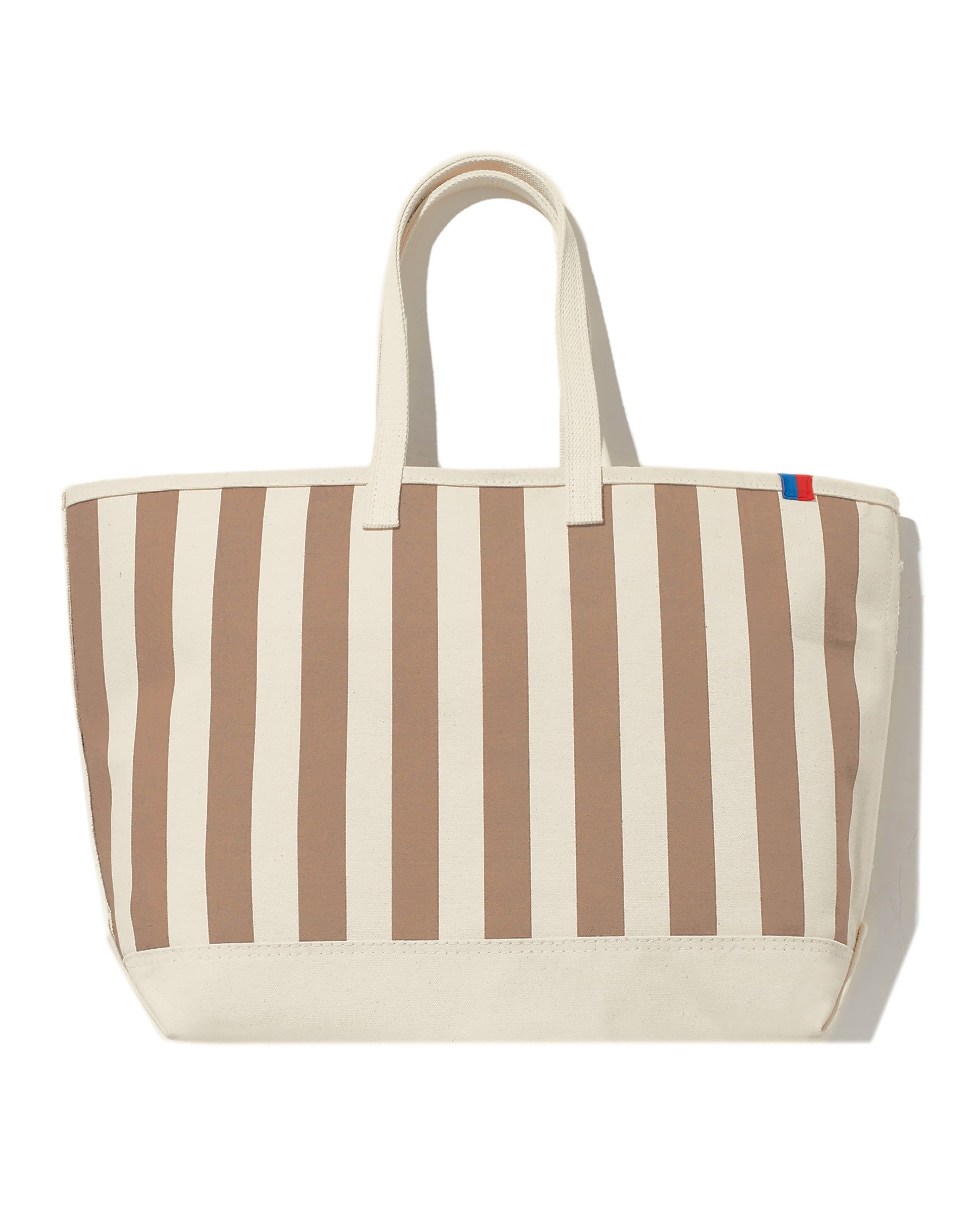 The Over the Shoulder All Over Striped Tote - Canvas/Sand