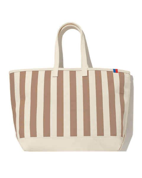 The Over the Shoulder All Over Striped Tote - Canvas/Sand