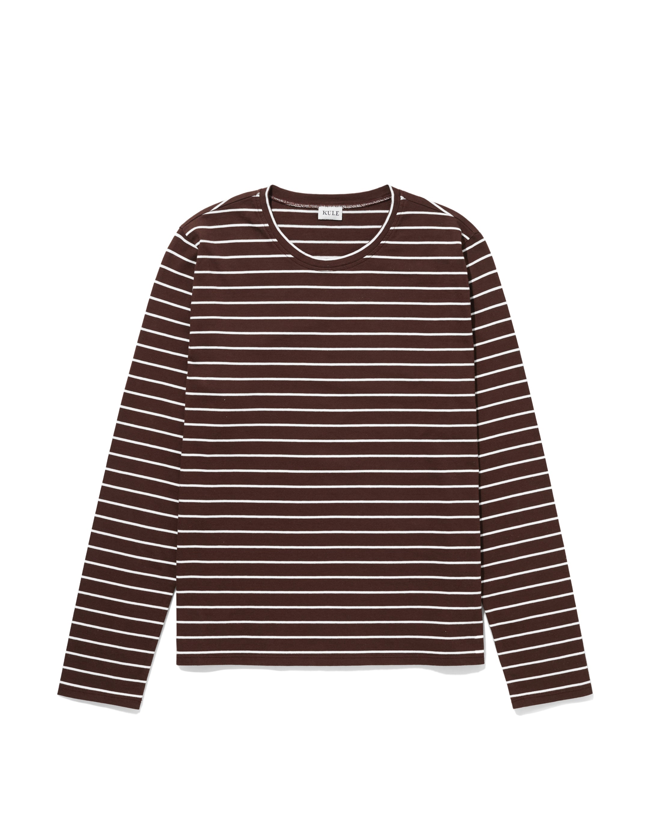 The Modern Long - Coffee/Cream Pinstripe
