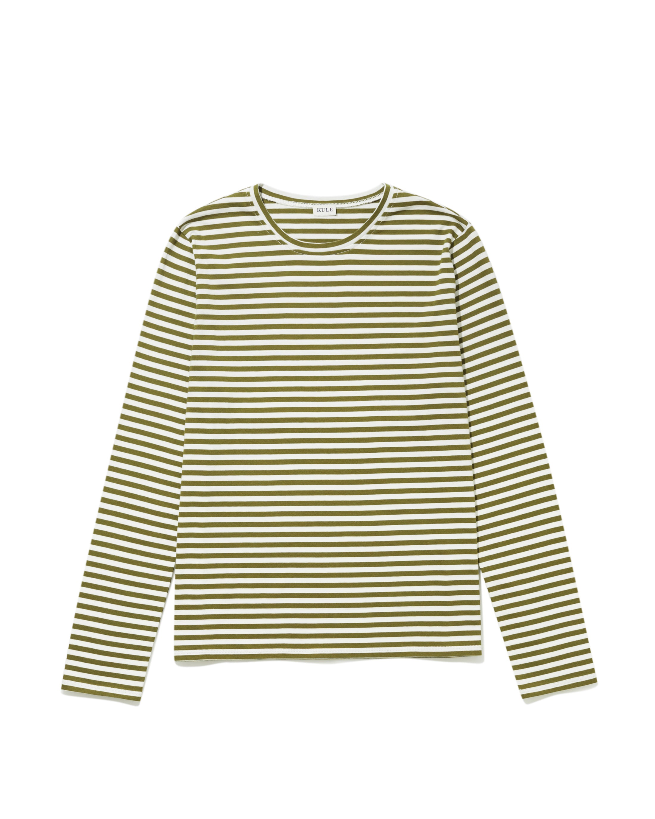 The Modern Long - Olive/Cream Ministripe