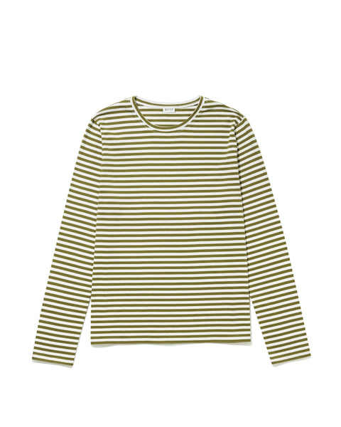 The Modern Long - Olive/Cream Ministripe