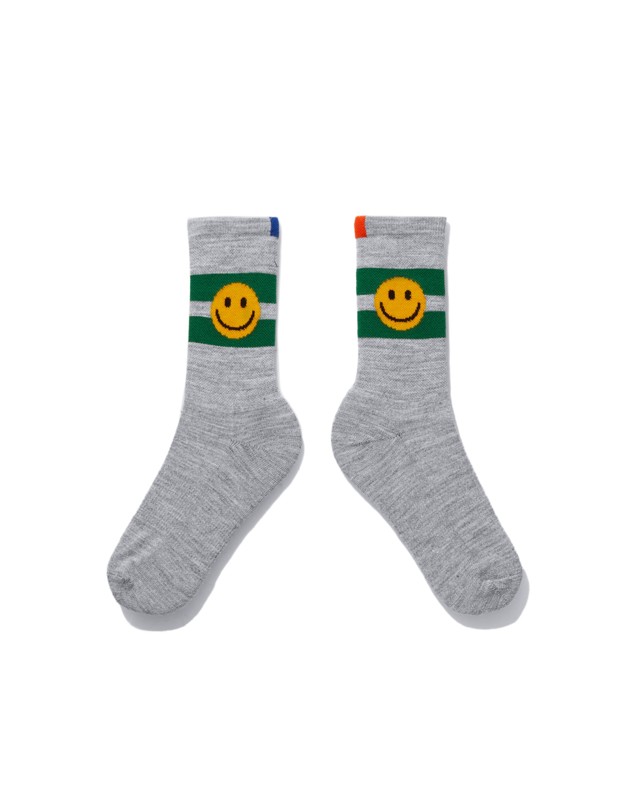 The Women's Smile Sock - Heather Grey/Green