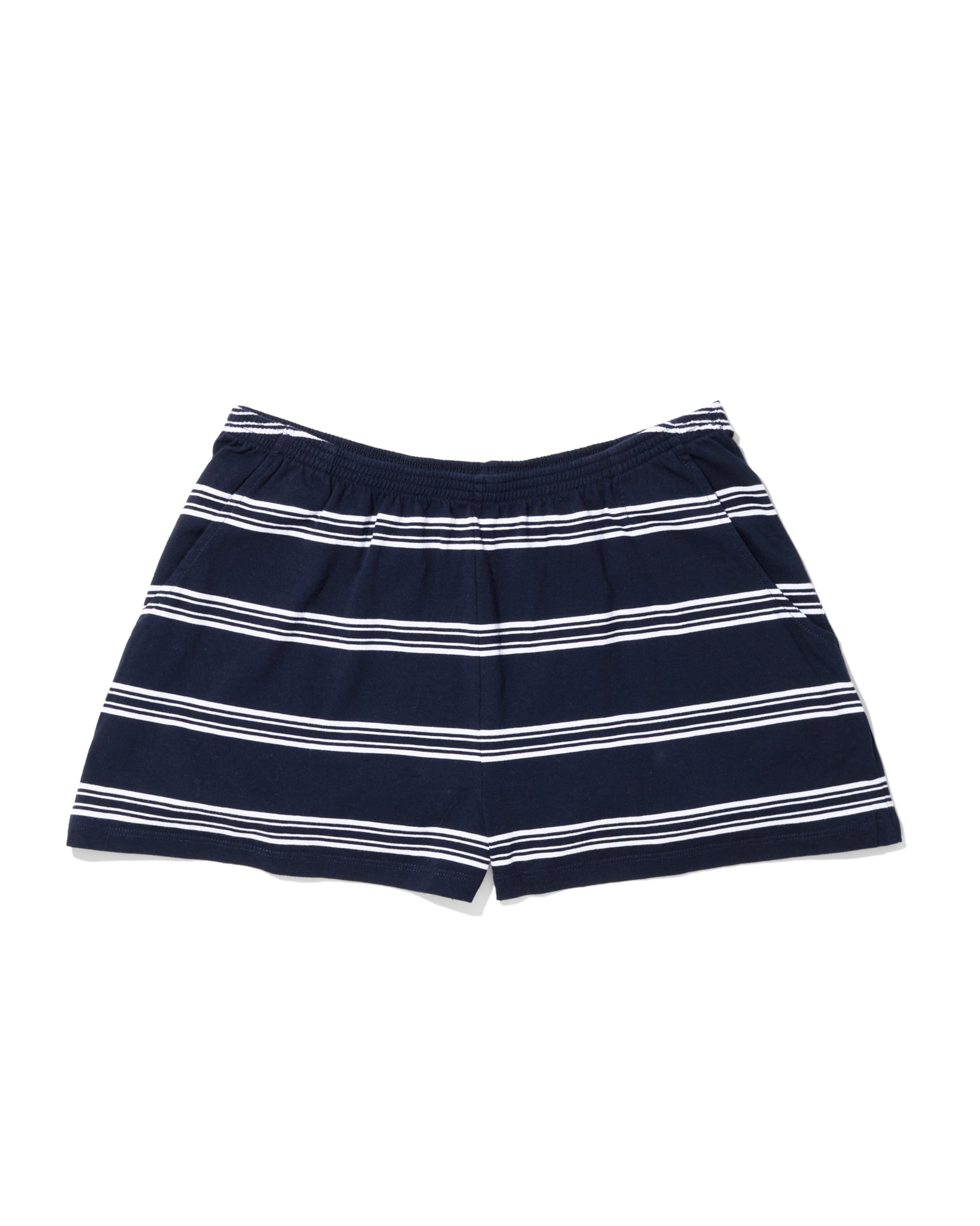 The Short - Navy/White Mixed Stripe