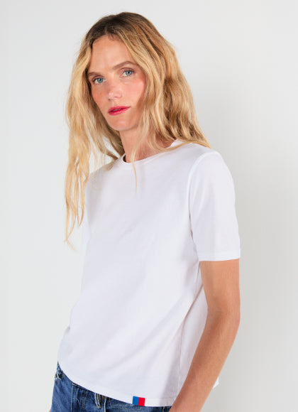 Model wearing The Solid Modern - White