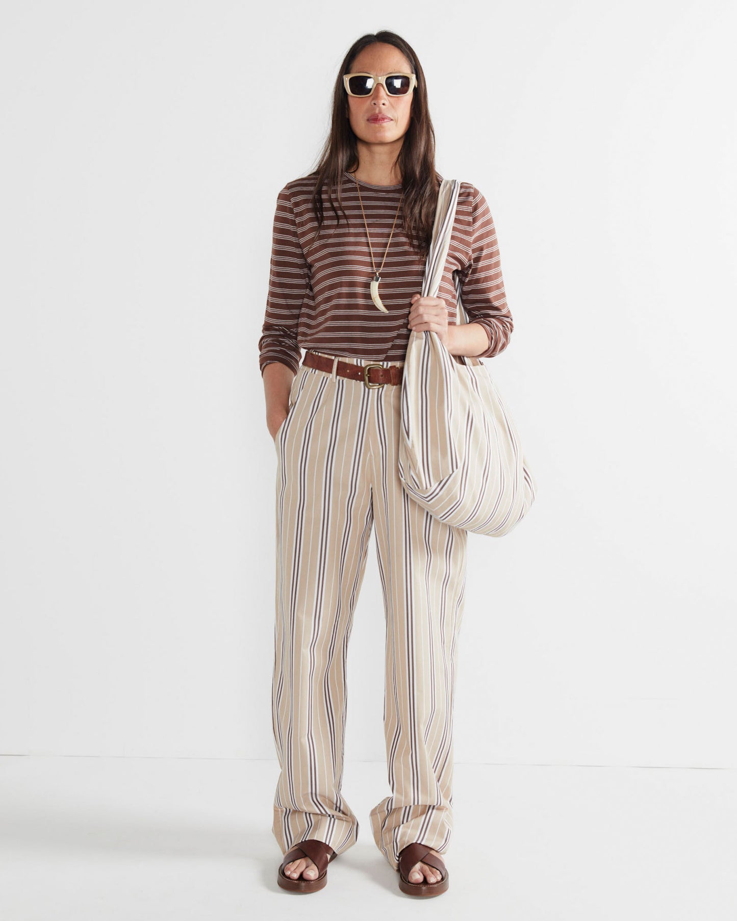 The Sac - Khaki/Brown/White