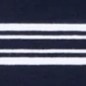 Navy blue fabric with white stripes