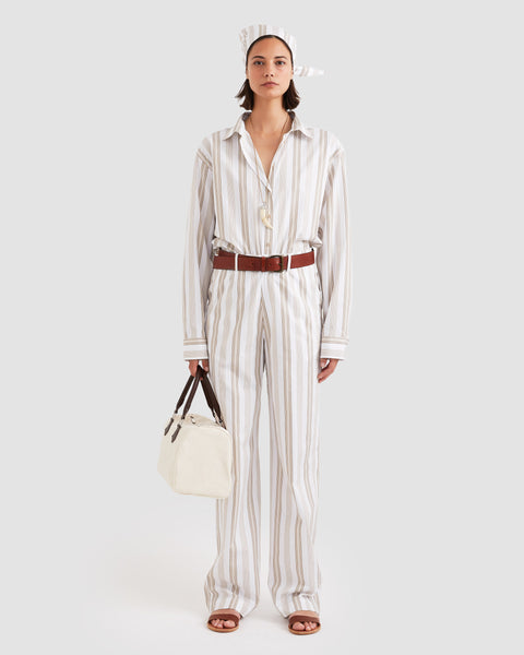 The Shellona - White/Khaki/Brown