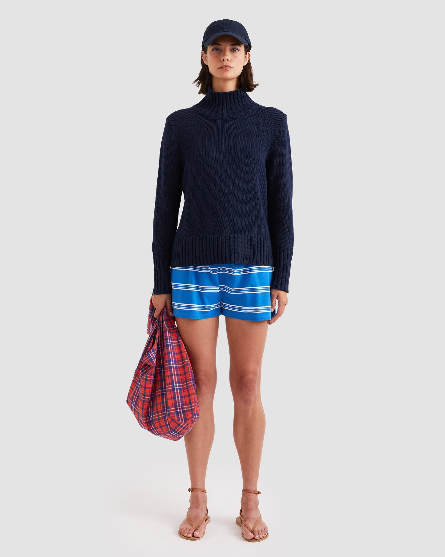 The Short - Royal/White Mixed Stripe