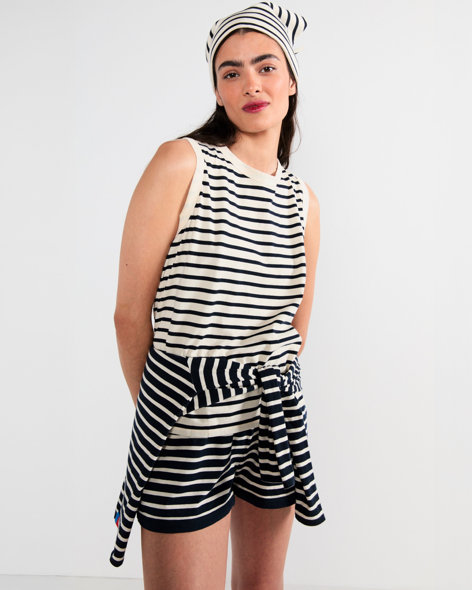 The Tank - Cream/Navy