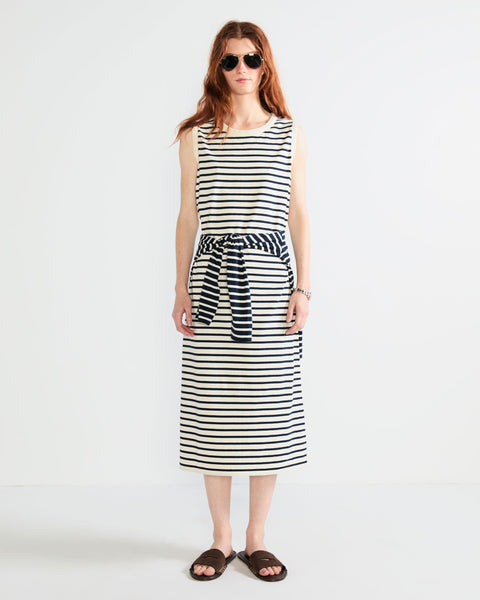 The Tank Dress - Cream/Navy