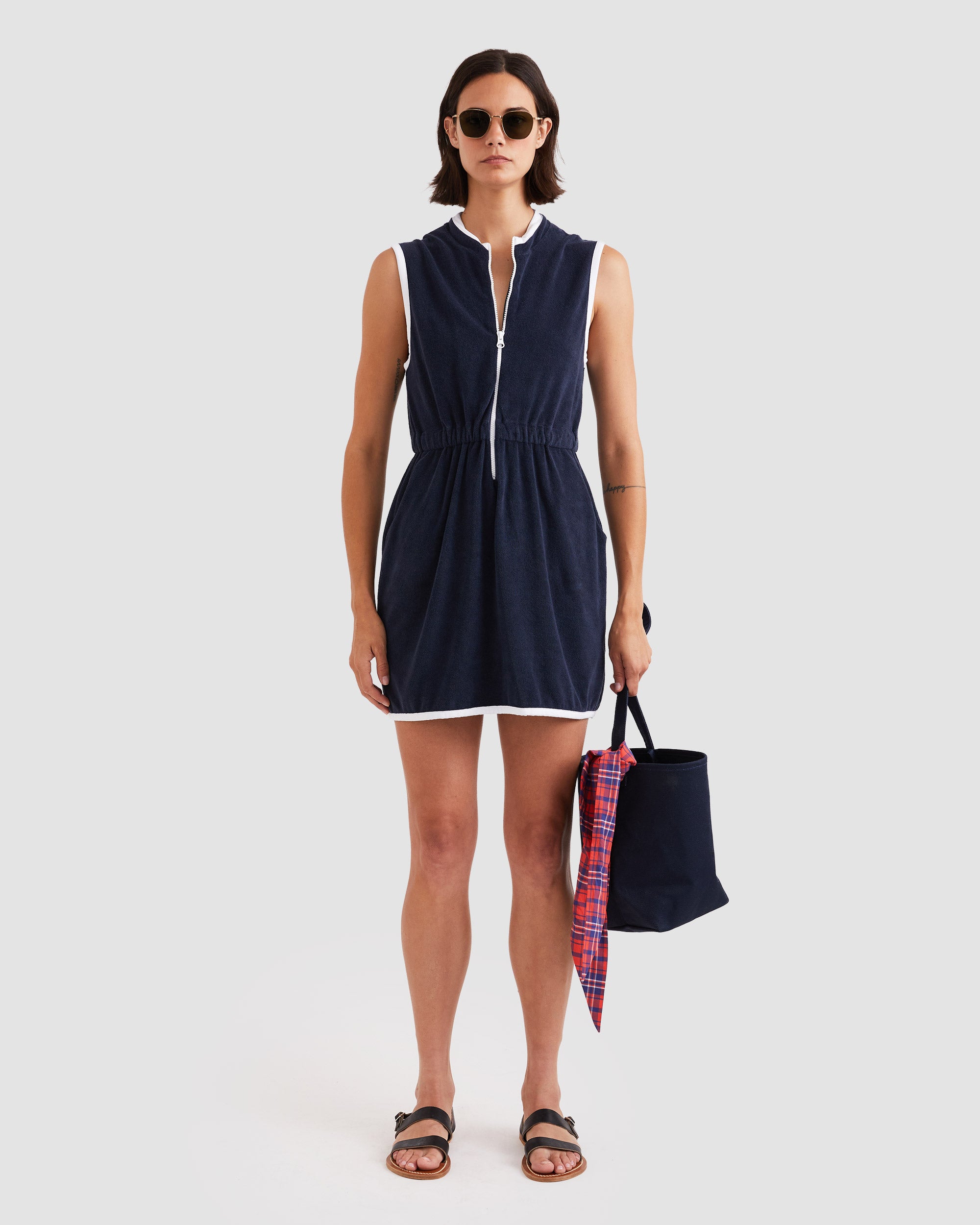 The Terry Dress - Navy