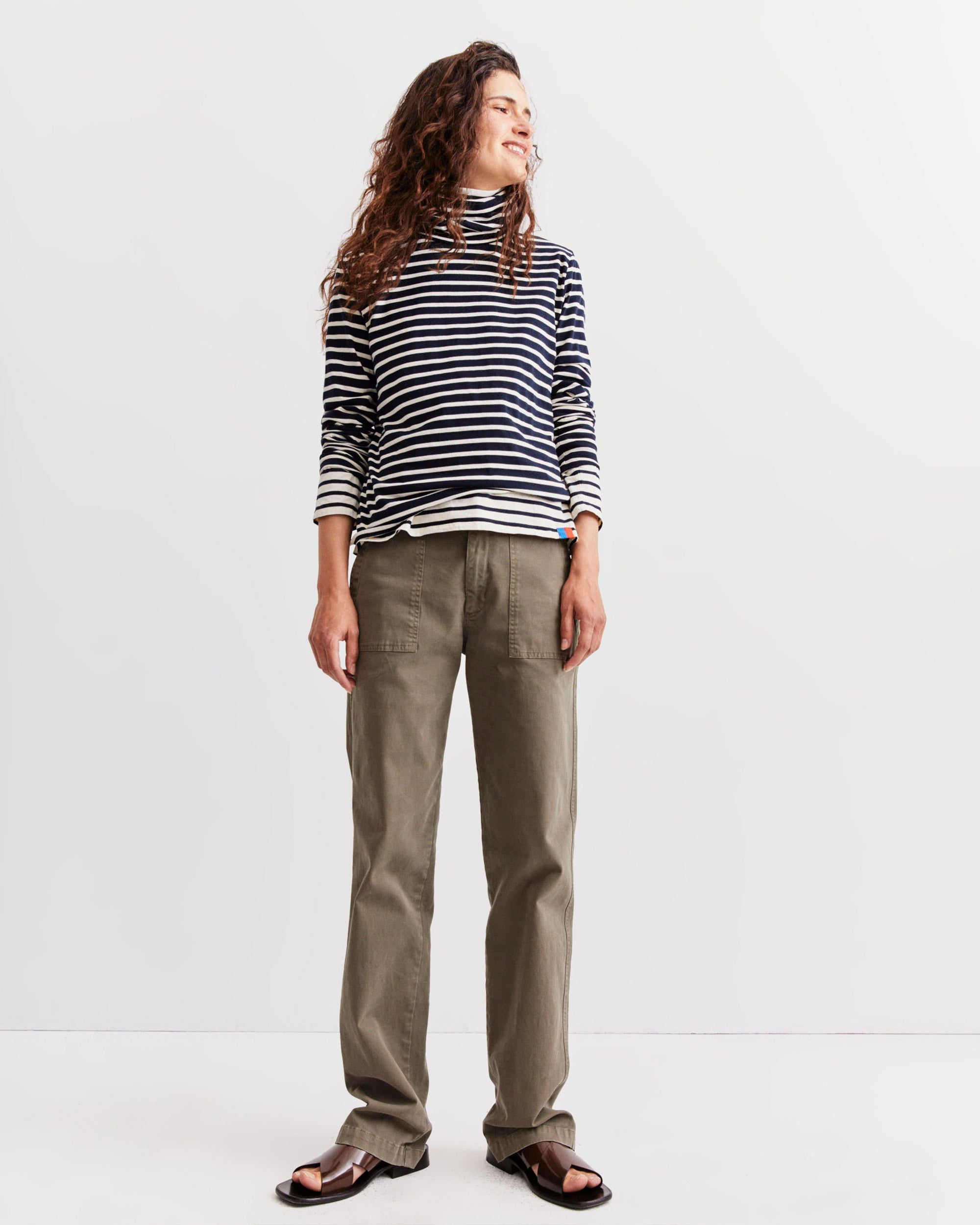 The Turtleneck - Navy/Cream