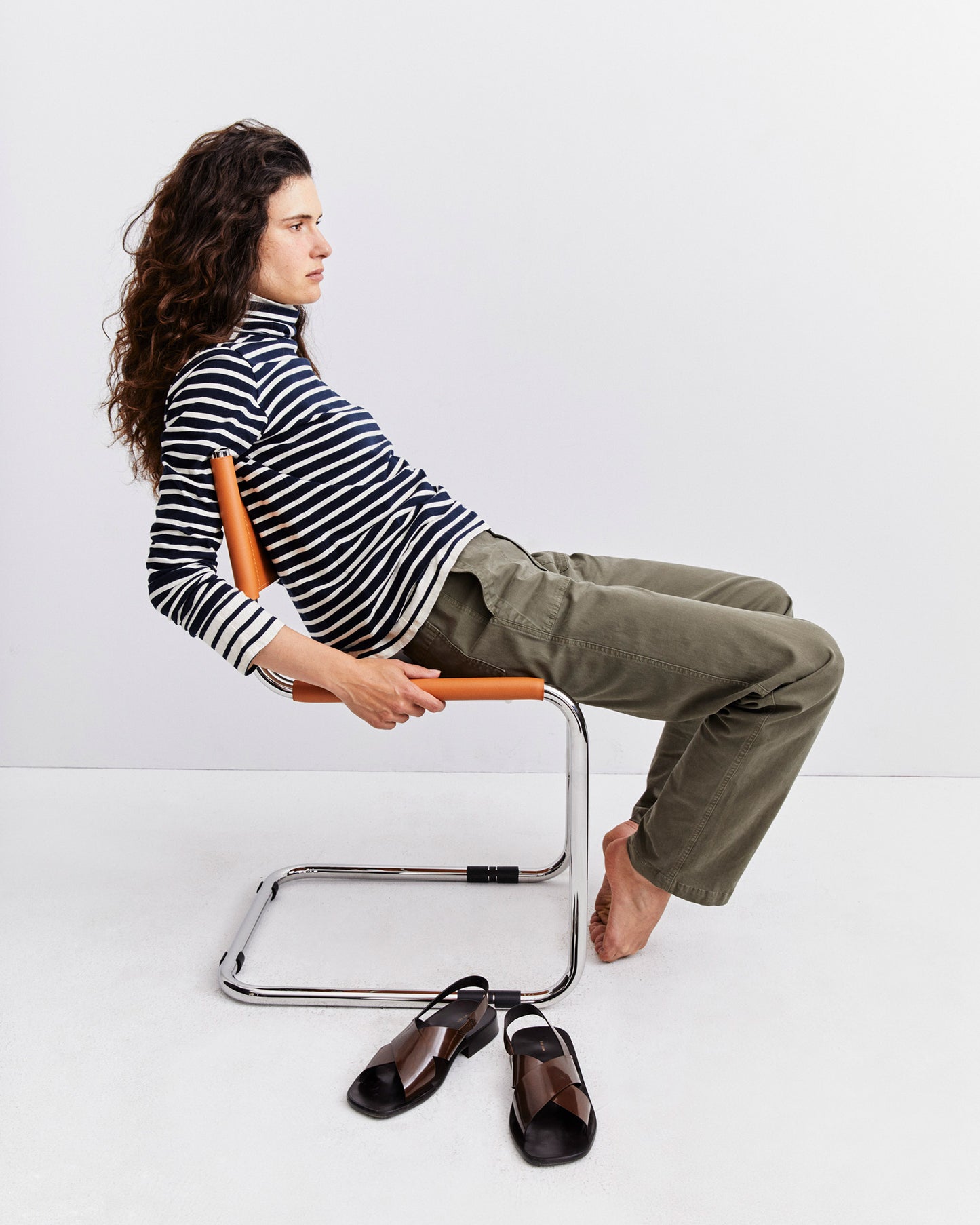 The Turtleneck - Navy/Cream